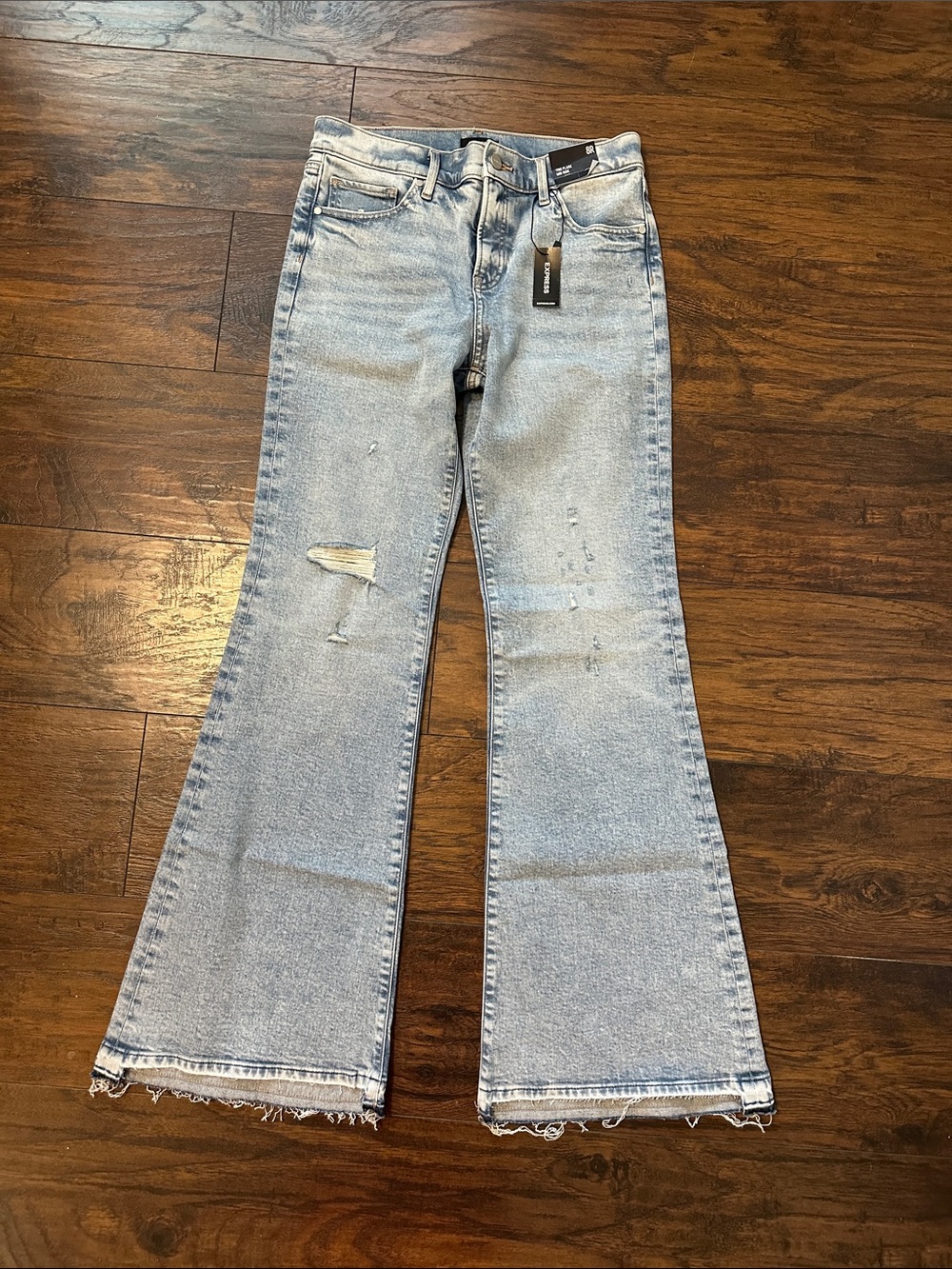 Express 70s Flare Jeans - Raw Hem